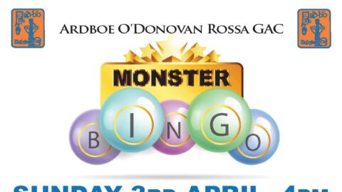 Monster Bingo – Sunday 3rd April